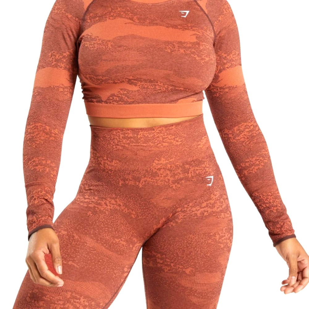 Gymshark Adapt camo seamless crop top